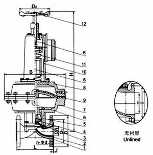 EG6K41W(無(wú)襯里)、EG6K41J(襯膠) 氣動(dòng)隔膜閥(常開(kāi)型)