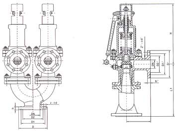 A37H-25(16C/40)安全閥結(jié)構(gòu)示意圖 A37H-25(16C/40)安全閥結(jié)構(gòu)示意圖