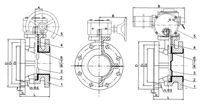 D(6,9)41F、D(6,9)41Fs、D341F、D341Fs法蘭襯氟塑料蝶閥