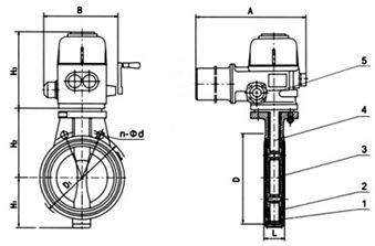 D371X(半襯)、D371J、971J、D9671J/Fs(全襯)電動(dòng)對(duì)夾襯膠蝶閥